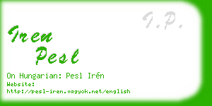 iren pesl business card